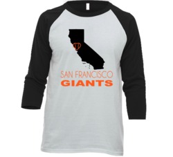 San Francisco California Baseball Team State Love Fan Raglan T Shirt