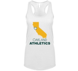 Oakland California Baseball Team State Love Fan Womens Tanktop