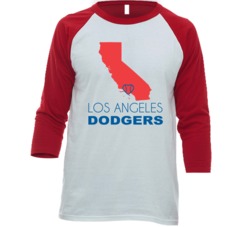 Los Angeles D California Baseball Team State Love Fan Raglan T Shirt