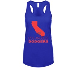Los Angeles D California Baseball Team State Love Fan Womens Tanktop