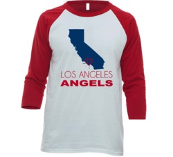 Los Angeles A California Baseball Team State Love Fan Raglan T Shirt