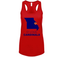 St Louis Missouri Baseball Team State Love Fan Womens Tanktop