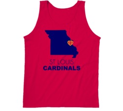 St Louis Missouri Baseball Team State Love Fan Tanktop