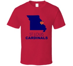 St Louis Missouri Baseball Team State Love Fan T Shirt