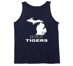 Detroit Michigan Baseball Team State Love Fan Tanktop