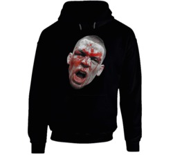 Nate Diaz Bloody Face Mixed Martial Artist Fight Fan Hoodie