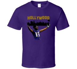 Marquise Brown Hollywood Skyline Baltimore Football Fan T Shirt