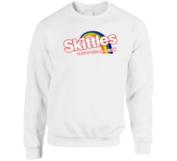 Skittles Taste The Rainbow Most Memorable Ad Slogan Crewneck Sweatshir