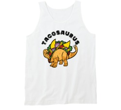 Tacosaurus Funny Dinosaur Taco Lovers Foodie Tanktop