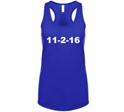 11-2-16 World Series Win Date Chicago C Baseball Fan Womens Tanktop
