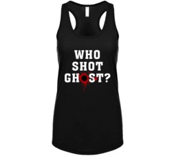 Who Shot Ghost Power Cliffhanger Popular Tv Show Fan Womens Tanktop