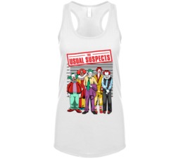 The Usual Suspects Movie Tv Clowns Funny Jail Lineup Fan Womens Tankto The Usual Suspects Movie Tv Clowns Funny Jail Lineup Fan Womens Tankto