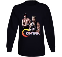 Contra Sylvester Stalone Arnold Swarzenegger Movie Fan Long Sleeve Contra Sylvester Stalone Arnold Swarzenegger Movie Fan Long Sleeve