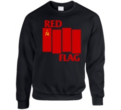 Red Flag Soviet Union Rock Band Logo Mashup Parody Fan Crewneck Sweats Red Flag Soviet Union Rock Band Logo Mashup Parody Fan Crewneck Sweats