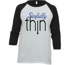 Sinfully Thin Popcorn Favorite Popcorn Snack Food Lovers Raglan T Shir Sinfully Thin Popcorn Favorite Popcorn Snack Food Lovers Raglan T Shir