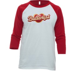 Butterkist Favorite Popcorn Snack Food Lovers Raglan T Shirt Butterkist Favorite Popcorn Snack Food Lovers Raglan T Shirt