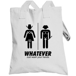 Whatever Just Wash Your Hands Funny Transgender Bathroom Sign Totebag Whatever Just Wash Your Hands Funny Transgender Bathroom Sign Totebag