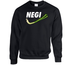 Negi Green Onion Leek Japanese Nike Logo Parody Crewneck Sweatshirt Negi Green Onion Leek Japanese Nike Logo Parody Crewneck Sweatshirt