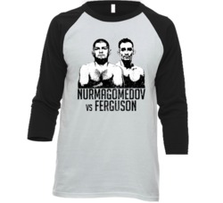 Nurmagomedov Vs Ferguson Mma Fight Card Poster Fan Raglan T Shirt Nurmagomedov Vs Ferguson Mma Fight Card Poster Fan Raglan T Shirt