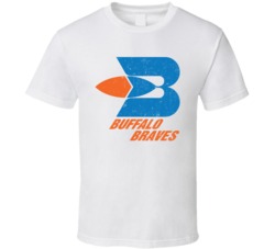 Buffalo Braves Basketball Retro Throwback Logo Worn Look Fan T Shirt