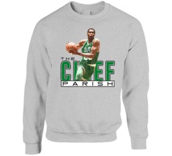 The Chief Robert Parish Boston Basketball Vintage Retro Worn Look Crew