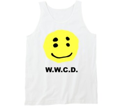 Wwcd Smiley Face Double Vision As Worn By Pharell Fan Tanktop Wwcd Smiley Face Double Vision As Worn By Pharell Fan Tanktop