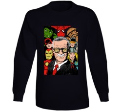 Stan Lee And Friends Superhero Characters Comic Book Movie Fan Long Sl Stan Lee And Friends Superhero Characters Comic Book Movie Fan Long Sl
