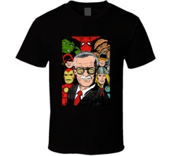 Stan Lee And Friends Superhero Characters Comic Book Movie Fan T Shirt Stan Lee And Friends Superhero Characters Comic Book Movie Fan T Shirt