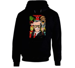 Stan Lee And Friends Superhero Characters Comic Book Movie Fan Hoodie Stan Lee And Friends Superhero Characters Comic Book Movie Fan Hoodie