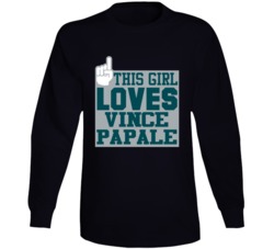 This Girl Loves Vince Papale Invincible Movie Fan Long Sleeve This Girl Loves Vince Papale Invincible Movie Fan Long Sleeve