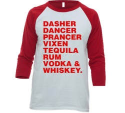 Dasher Dancer Tequila Rum Vodka Whiskey Funny Reindeer Christmas Booze Dasher Dancer Tequila Rum Vodka Whiskey Funny Reindeer Christmas Booze