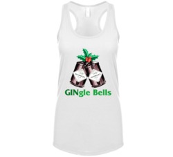 Hendrick's Gingle Jingle Bells Gin Bottle Christmas Party Racerback T Hendrick's Gingle Jingle Bells Gin Bottle Christmas Party Racerback T