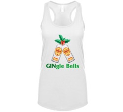 Gordon's Dry Gingle Jingle Bells Gin Bottle Christmas Party Racerback Gordon's Dry Gingle Jingle Bells Gin Bottle Christmas Party Racerback