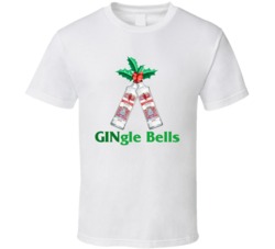 Beefeater Gingle Jingle Bells Gin Bottle Christmas Party T Shirt Beefeater Gingle Jingle Bells Gin Bottle Christmas Party T Shirt