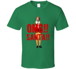 Omg Santa Excited Elf Popular Christmas Movie T Shirt Omg Santa Excited Elf Popular Christmas Movie T Shirt