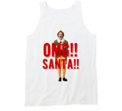 Omg Santa Excited Elf Popular Christmas Movie Tanktop Omg Santa Excited Elf Popular Christmas Movie Tanktop