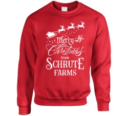 Schrute Farms Merry Christmas The Office Tv Show Fan Crewneck Sweatshi Schrute Farms Merry Christmas The Office Tv Show Fan Crewneck Sweatshi