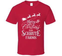 Schrute Farms Merry Christmas The Office Tv Show Fan T Shirt Schrute Farms Merry Christmas The Office Tv Show Fan T Shirt