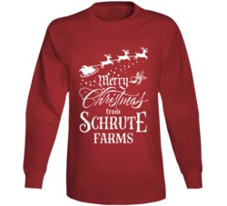 Schrute Farms Merry Christmas The Office Tv Show Fan Long Sleeve Schrute Farms Merry Christmas The Office Tv Show Fan Long Sleeve