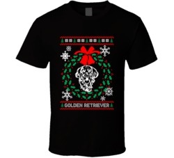 Golden Retriever Christmas Wreath Dog Lovers Ugly Christmas T Shirt Golden Retriever Christmas Wreath Dog Lovers Ugly Christmas T Shirt
