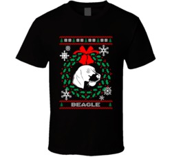 Beagle Christmas Wreath Dog Lovers Ugly Christmas T Shirt Beagle Christmas Wreath Dog Lovers Ugly Christmas T Shirt