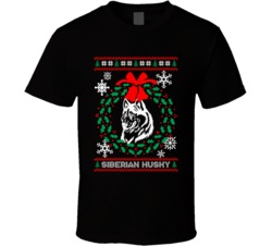 Siberian Husky Christmas Wreath Dog Lovers Ugly Christmas T Shirt Siberian Husky Christmas Wreath Dog Lovers Ugly Christmas T Shirt