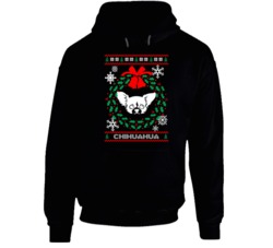 Chihuahua Christmas Wreath Dog Lovers Ugly Christmas Hoodie Chihuahua Christmas Wreath Dog Lovers Ugly Christmas Hoodie