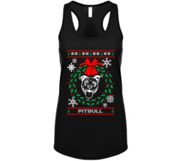 Pitbull Christmas Wreath Dog Lovers Ugly Christmas Womens Tanktop Pitbull Christmas Wreath Dog Lovers Ugly Christmas Womens Tanktop