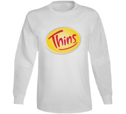 Thins Most Popular Potato Chip Brand Snack Food Lovers Long Sleeve Thins Most Popular Potato Chip Brand Snack Food Lovers Long Sleeve
