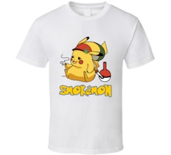 Pikachu Smokemon Weed Smoking Funny Pokemon Parody T Shirt Pikachu Smokemon Weed Smoking Funny Pokemon Parody T Shirt