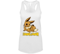 Pokemon Eevee Smokemon Funny Weed Smoking Parody Womens Tanktop Pokemon Eevee Smokemon Funny Weed Smoking Parody Womens Tanktop
