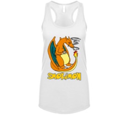 Charizard Smokemon Weed Smoking Pokemon Character Womens Tanktop Charizard Smokemon Weed Smoking Pokemon Character Womens Tanktop