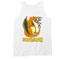 Charizard Smokemon Weed Smoking Pokemon Character Tanktop Charizard Smokemon Weed Smoking Pokemon Character Tanktop