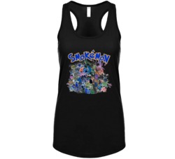 Smokemon Pokemon Characters Distressed Look Poster Weed Womens Tanktop Smokemon Pokemon Characters Distressed Look Poster Weed Womens Tanktop